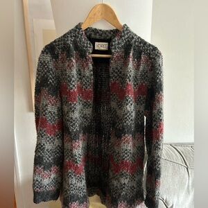 Koret Mohair Chunky Knit Vintage Made In Usa Y2K Western Open Cardigan Size L